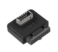 Fahoujs Adattatore per pannello frontale USB verticale USB 3.1 tipo a USB3.0 19/20Pin per adattatore pannello anteriore di tipo C