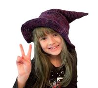 Fahoujs Adult Halloween Witch con design all'uncinetto Masquerade Wizard Cosplay Costume Halloween Party Divertente Vestiti Cosplay Cappelli per cappelli da donna per feste carnivali adulti