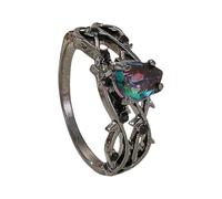 Fahoujs Anelli per feste, gioielli a mano, unici anelli vintage che offrono un look alla moda per chi ama l'individualità, elegante anello per feste, come descritto