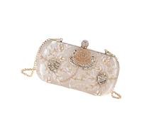 Fahoujs Artistic Beaded Floral Handbag Women's Modern Styles Polyester Shoulder Crossbody Purse Evening Bags 3 Carrying Option Modern Women's Crossbody Bag