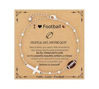 Fahoujs Bracciale Regolabile con Ciondolo a Classico Bracciale Regolabile Catena a Maglie crocifisso con Accento in Lega Leggera per Vari Usi Catena con Ciondolo crocifisso