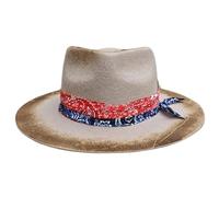 Fahoujs Brims Flat Brims per feste in maschera, gentleman lana jazzs con cintura, per adulti, carnevale, feste, copricapo