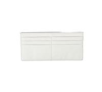 Fahoujs Business Casual PU Wallet combina organizzatori di carte e denaro per il trasporto di denaro efficiente, portafoglio da viaggio, bianco, Mass Beauty
