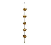 Fahoujs Catena di pioggia per grondaie con fiori adattatori, catena di pioggia tazze grondaie acqua a casa mostra una catena di pioggia regolabile Acorn