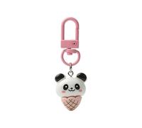 Fahoujs Catena portachiavi per auto, novità, portachiavi con panda, borsa per portachiavi con scritta in lingua tedesca, Ice Cream