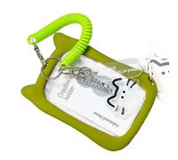 Fahoujs Clear Bus Card Sleeves - Custodia per carte di credito, per gatti, per carte di credito, per gatti, verde