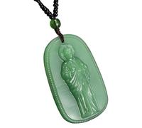 Fahoujs Collana artigianale talismani in finta giada, A