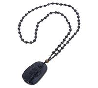 Fahoujs Collana artigianale talismani in finta giada, B