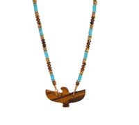 Fahoujs Collana di pietra Multifauntal Uccello Pendente Gioielli Fatti A Mano Elegante Collana di Perline Per Persone Alla Moda Dichiarazione Presente, Taglia unica, come descritto, come descritto