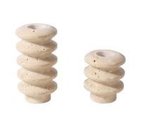 Fahoujs Confezione da 2 Eleganti Supporti Conici in Marmo per Decorazioni per la casa e centrotavola per Eventi, Regalo inaugurazione della casa