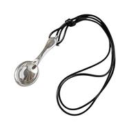 Fahoujs Cucchiaio d'Argento Artistico Ciondolo Collana Fatto A Mano Argento Cucchiaio Collana Intrecciato