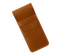 Fahoujs Custodia in pelle resistente all'acqua, per uomini e donne, per scrivere, Colore marrone