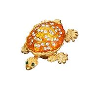 Fahoujs Custodia Portatile per Gioielli con Tartarughe con Meccanismo Bloccaggio. Struttura in Metallo per Organizzatori in Lega Organizzazione Protettiva