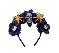 Fahoujs Dark Series Scheleton Hairhoop Party Puntelli Fascia Fascia per cosplay Fascia per capelli Scary Flower Fascia per capelli Halloween Supplies