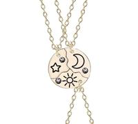 Fahoujs Design geometrico minimalista, collana con stelle di luna di sole, nuvole decorative, per tutti i giorni, uso quotidiano, Four piece set, come descritto, come descritto