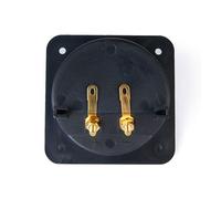 Fahoujs Due scatole di legame dopo scatola di collegamento per subwoofer e collegamento altoparlante con contatti placcati in oro e base antivibrazione, morsetti per subwoofer con contatti dorati