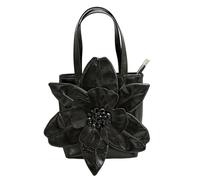 Fahoujs Elegante Borsa Da a Fiori Borsa Dal Design Floreale Spaziosa Borsa a Secchiello Per Cena in PU Per Matrimonio Per La Sposa Secchiello Per Eventi Da Ballo Per Le Donne