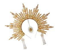 Fahoujs Elegante Oro Angelic Medusas Fascia Decorazione Portatile Per Gli amanti della mitologia E Costumi appassionati di Abiti Alla Moda