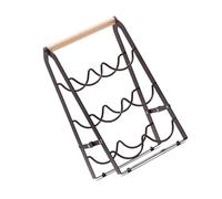 Fahoujs Elegante portabottiglie pieghevole da scrivania, organizer portatile a 3 ripiani, per cucina o sala da pranzo