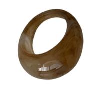 Fahoujs Eleganti anelli a forma di resina curvo comfort si adatta a superfici larghe gioielli per dita impilabili anelli per partito vestito accessorio curvo largo anello a fascia, come descritto