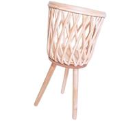 Fahoujs Espositore per piante realizzato a mano, 23 x 50 cm, in rattan, per la decorazione della casa e gli amanti del giardino