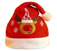 Fahoujs Funny Christmas - Cappellino natalizio con pizzo di renna, evento formale, festival, per feste di vacanza, renna