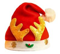 Fahoujs Funny Christmas - Cappellino natalizio con pizzo di renna, evento formale, festival, per feste di vacanza, renna