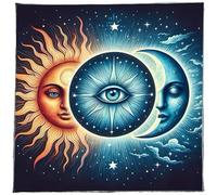 Fahoujs Luna di fiore sole modello astrologia tovaglia tarocchi tovaglia divina tovaglia altare tessuto givinazioni gioco da tavolo accessorio altare tarocchi panno