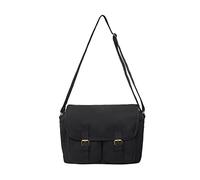 Fahoujs Messenger Bags Moda Donne Tela Borse A Tracolla Per Adolescenti Stile Giapponese Grande Capacità Crossbody Borsa Moda Giapponese Borsa, Nero