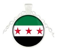 Fahoujs Moda Bandiere Siriane Ciondolo Collana L'Orgoglio Culturale E Nazionale Usare Il Tempo Sono Eleganti Abiti Regali Commemorativi Collana