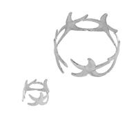 Fahoujs Moderno Stelle Marine Bracciale Aperto E Anelli Set Anelli Sofisticati Per Adolescenti Donne Gli Stili Unici Cercando Vintage Marina Bracciale Set, Taglia unica, come descritto, come descritto
