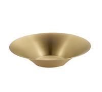 Fahoujs Multifunctional Stainless Steel 27Cm Round Serving Bowl Fruit Snacks Display Dish Kitchen Dining Essential Food Safe Stainless Steel Salad Plate