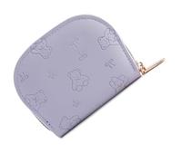 Fahoujs Portafoglio da donna con orsi e archi, tasca base per monete, scomparti spaziosi per efficiente titolare di carte di gestione del denaro per lo shopping, viola chiaro, Mass Beauty
