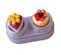 Fahoujs Set di lenti a contatto per cupcake con coperchio con design a cassetti e kit di attrezzi, per la gestione sicura degli obiettivi, AA.