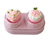 Fahoujs Set di lenti a contatto per cupcake con coperchio con design a cassetti e kit di attrezzi, per la gestione sicura degli obiettivi, Cc