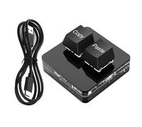Fahoujs Tastiera meccanica chiave ergonomica di gioco di 2 piccole tastiera programmabile di USB con retroilluminazione di colore per i progettisti