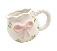 Fahoujs Tazza da caffè in ceramica fatta a mano unica con archi bicchiere d'acqua cucina decorazione cibo per uso quotidiano