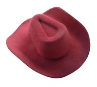 Fahoujs Tiny Fabric Western Hat Ornament Washable Miniature Western for Handmade Costume Crafting Clothing Embellishments Cowboy Embellishment