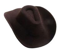 Fahoujs Tiny Fabric Western Hat Ornament Washable Miniature Western for Handmade Costume Crafting Clothing Embellishments Cowboy Embellishment