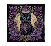 Fahoujs Tovaglia da Divinazione Tappetino per Carte Altari Astrologici in Stoffa Tarocchi Copritavolo in Stoffa Gioco Lettura dei Tarocchi Tavolo Gioco