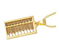 Fahoujs Unico In Acciaio Inox Abacus Collana Pendnat Accessorio Per Calcoli Semplici Regali Speciali Per Amici E Gioielli Allergici