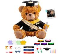 FAHOXUMR Orsacchiotto Di Laurea Personalizzato Con Testo Foto E Data Per La Laurea E Il Compleanno, Graduation Bear Peluche Individuale Per Asilo Scuole Elementari Superiori E Università