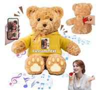 FAHOXUMR Orsacchiotto Personalizzato con Nome Foto, Orsetto di Peluche come Regali Personalizzati per lui Natale Regali Compleanno Regali San Valentino Regali Anniversario (32 cm)