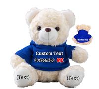 FAHOXUMR Orso di Peluche Personalizzato con Nome Foto Personalizzato, Orsacchiotto Peluche come Regalo Personalizzato per Donne Uomini a San Valentino, Regali Anniversario (20 cm)