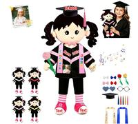 FAHOXUMR Peluche Bambola Personalizzata Per Laurea Con Cappello E Toga, Peluche Morbida 40cm Regalo Di Laurea Per Bambine Dalla Scuola Materna All’università