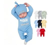 FAHOXUMR Ropa Personalizada para Recién Nacidos Niño, Traje Personalizado para Recién Nacidos, Newborn Coming Home Outfit