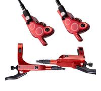 Fahrrad-Scheibenbremsen-Set - Vierkolben-High-End-Ölbremshydraulikpaar | Genial gefertigt Tragbares, beidseitiges Bremsöl-Scheibenbremsen-Set, verstellbar für Elektrofahrzeuge, E-Bikes, Fatbikes