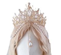 Fahshionable Halloween Pearls Crowns For Women Elegant Leary Copricapo Per Coperografi Per Matrimoni E Feste Costumi Cosplay Accessorio