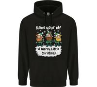 Fai A Tuo Elfo Un Felice Piccolo Natale Uomo Felpa
