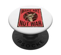 Fai Arte Non Guerra Pacifico Artista Pace Pittore Hippie PopSockets PopGrip Adesivo